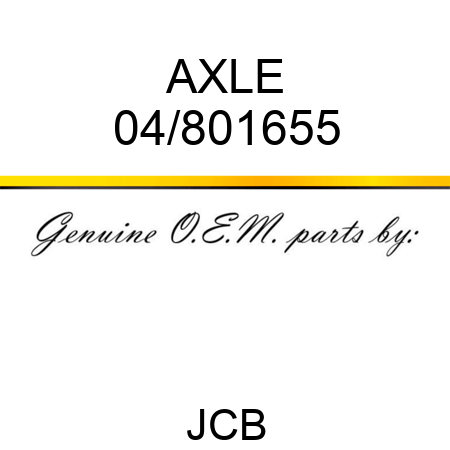 AXLE 04/801655