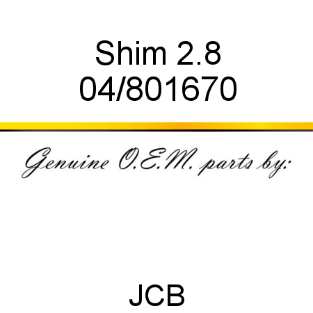 Shim, 2.8 04/801670
