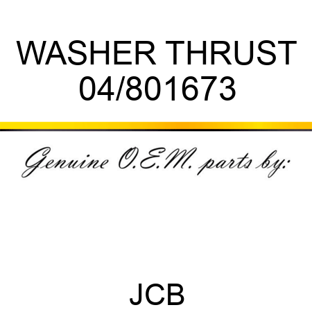 WASHER THRUST 04/801673
