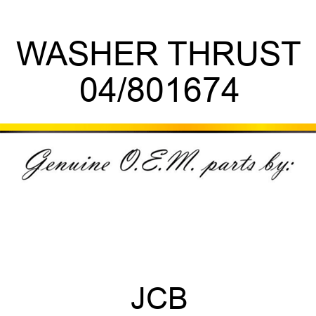 WASHER THRUST 04/801674