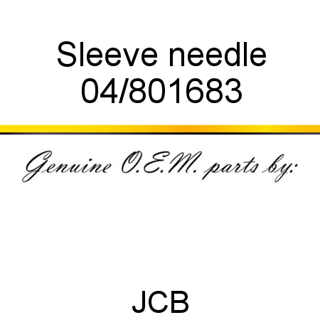 Sleeve, needle 04/801683