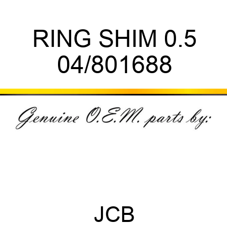 RING SHIM 0.5 04/801688