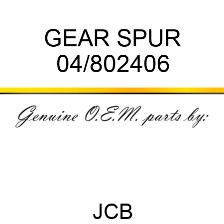 GEAR SPUR 04/802406