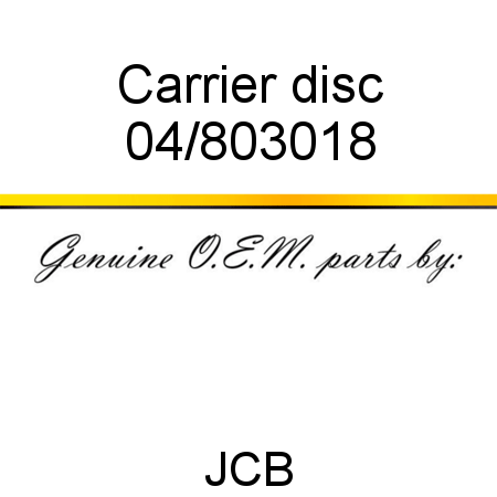 Carrier, disc 04/803018