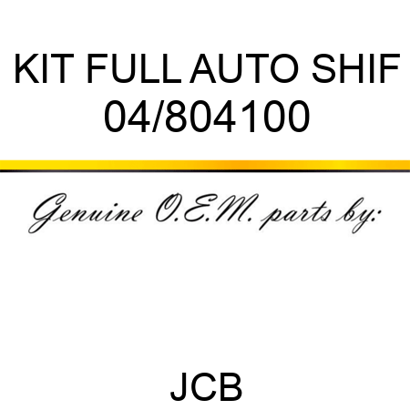 KIT FULL AUTO SHIF 04/804100