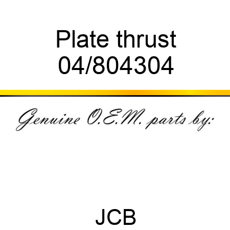 Plate thrust 04/804304