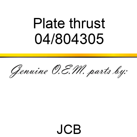 Plate thrust 04/804305