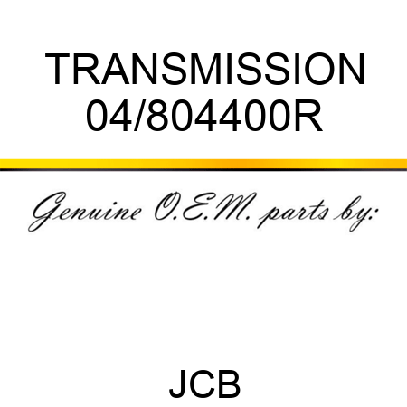 TRANSMISSION 04/804400R