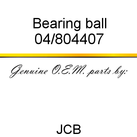 Bearing, ball 04/804407