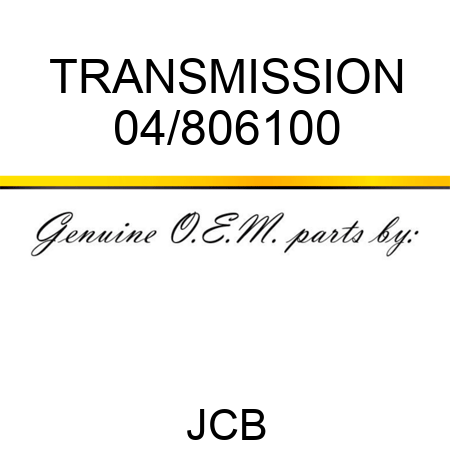 TRANSMISSION 04/806100