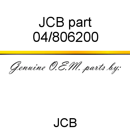 JCB part 04/806200