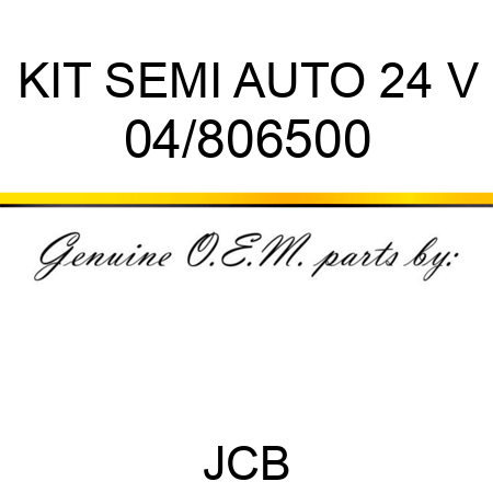 KIT SEMI AUTO 24 V 04/806500