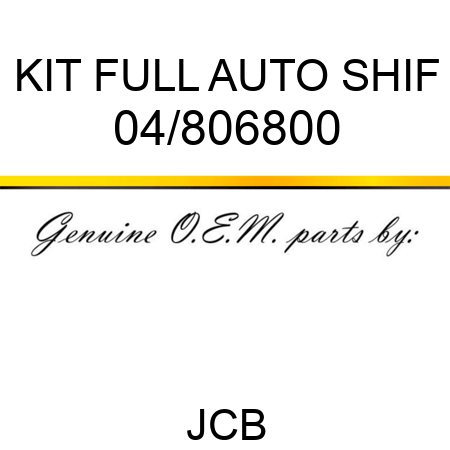 KIT FULL AUTO SHIF 04/806800