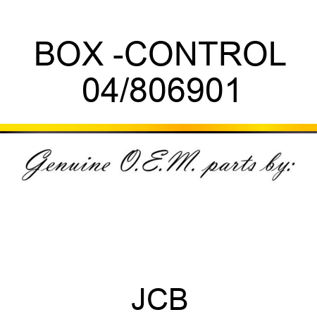 BOX -CONTROL 04/806901