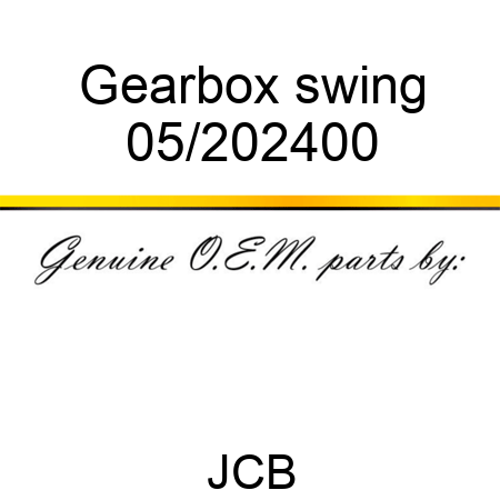 Gearbox swing 05/202400