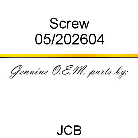 Screw 05/202604