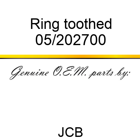 Ring toothed 05/202700