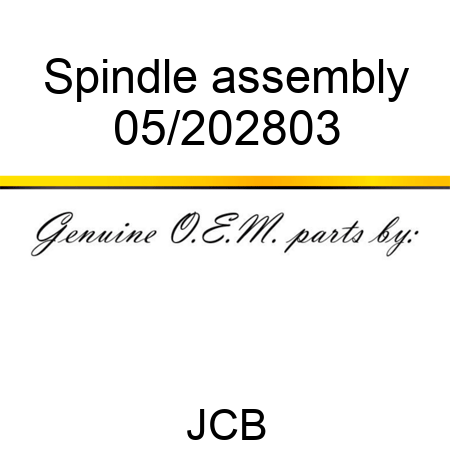 Spindle assembly 05/202803