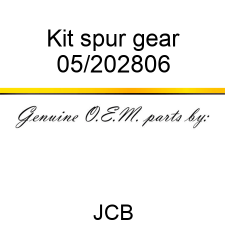 Kit spur gear 05/202806