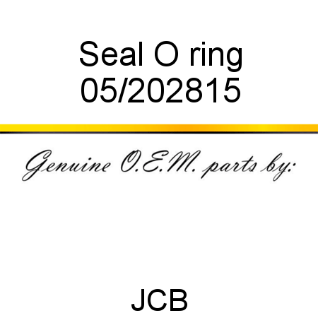 Seal, O ring 05/202815