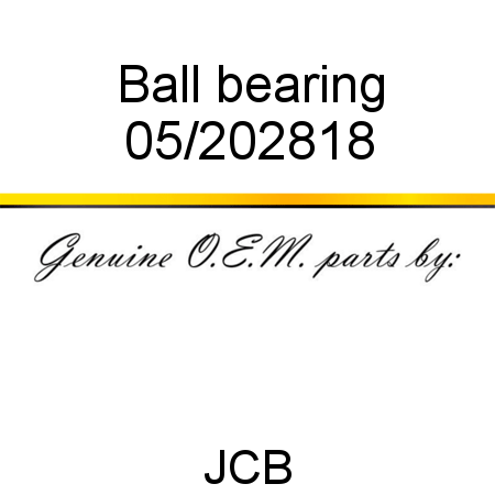 Ball, bearing 05/202818