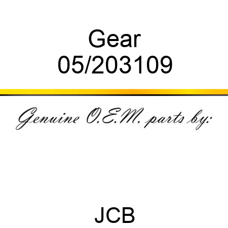 Gear 05/203109