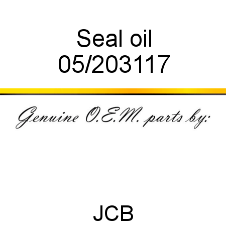 Seal, oil 05/203117