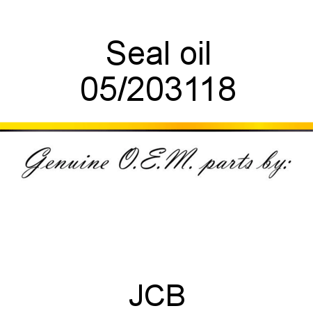 Seal, oil 05/203118