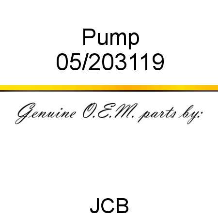 Pump 05/203119
