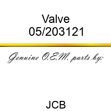 Valve 05/203121