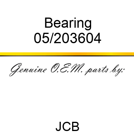 Bearing 05/203604
