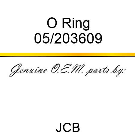 O Ring 05/203609