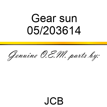 Gear sun 05/203614