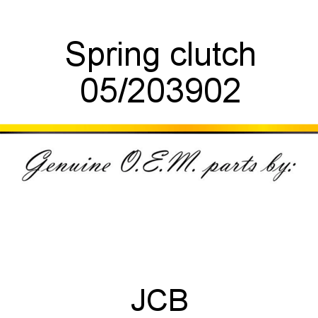 Spring, clutch 05/203902