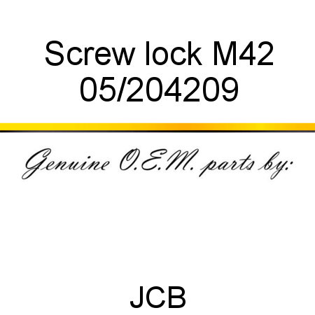 Screw, lock M42 05/204209
