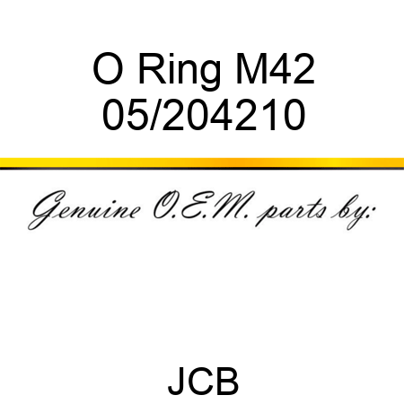 O Ring, M42 05/204210