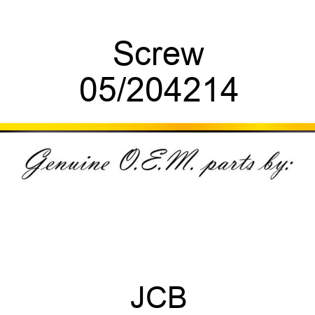 Screw 05/204214