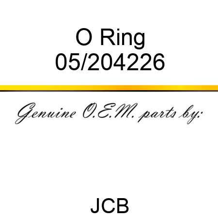 O Ring 05/204226