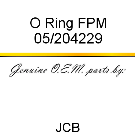 O Ring, FPM 05/204229