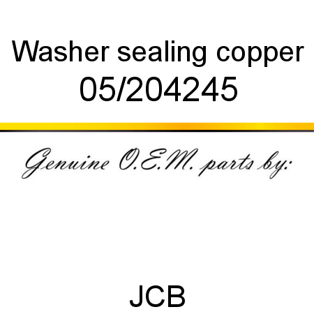 Washer, sealing copper 05/204245