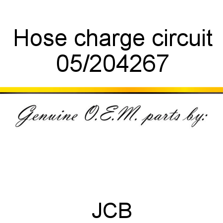 Hose, charge circuit 05/204267