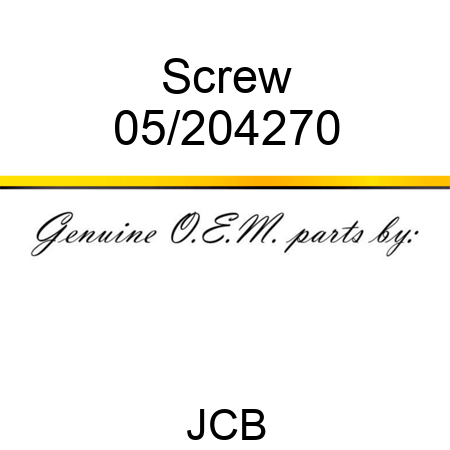 Screw 05/204270