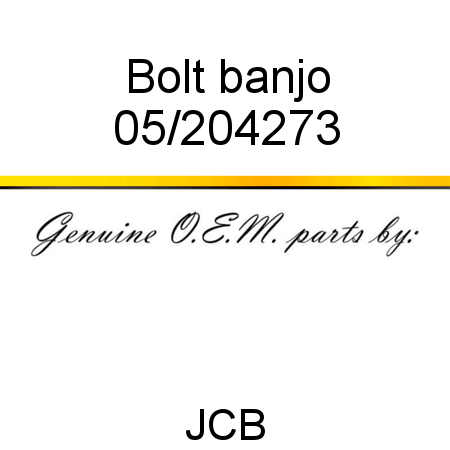 Bolt, banjo 05/204273