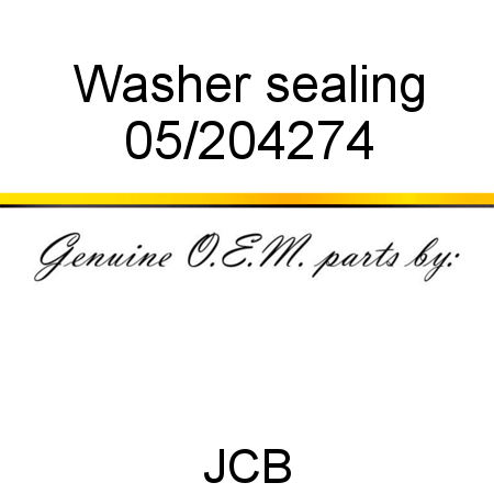 Washer, sealing 05/204274