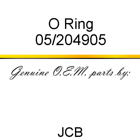 O Ring 05/204905