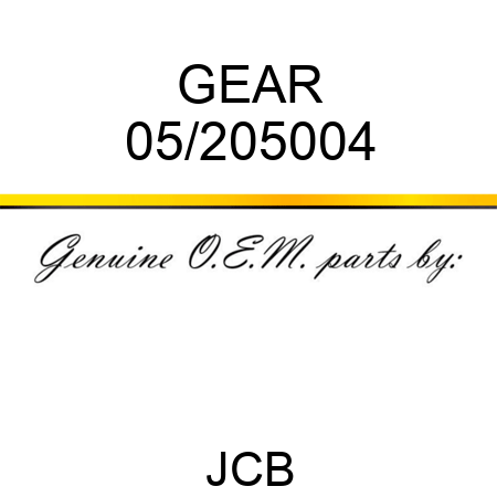 GEAR 05/205004