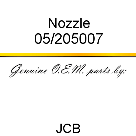 Nozzle 05/205007