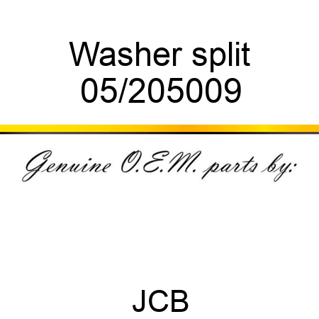 Washer, split 05/205009