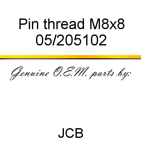 Pin, thread M8x8 05/205102