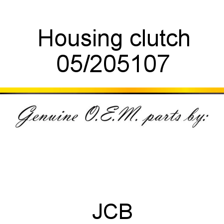 Housing, clutch 05/205107